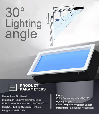 comprare Altezza di riserva del soffitto 300 mm Luci artificiali per luoghi alti Spedizione veloce in 7 giorni Dimensione del prodotto L600*W300*H150mm 40W fabbricazione online