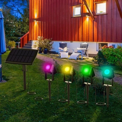 comprare Faretti da esterno colorati con paesaggio solare impermeabili per giardino con prato e patio fabbricazione online