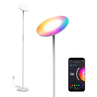 Lampada da terra RGB pratica multicolore, lampada angolare RGB fai-da-te da 2000 lumen