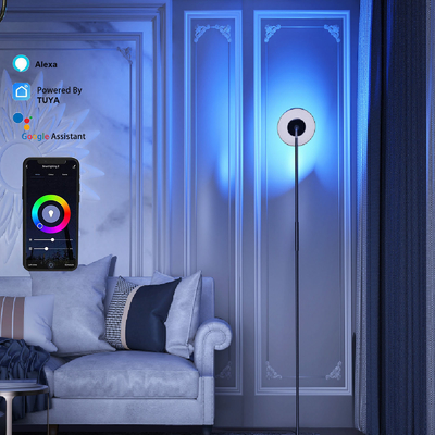 Multi angolo della lampada di CC 24V RGB della scena, lampada da terra LED RGB di comando vocale