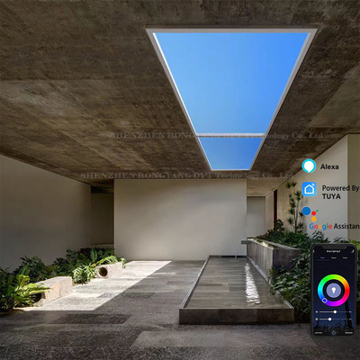 Lucernario LED artificiale integrato a soffitto da incasso Alexa Tuya Control CCT 6500K