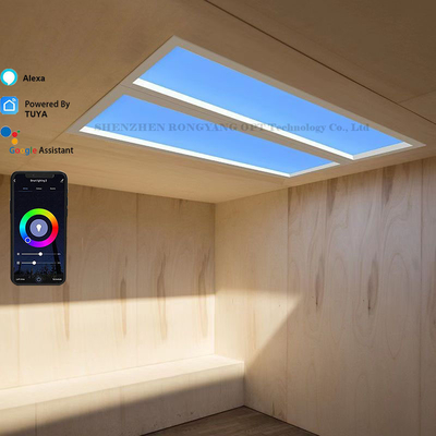 Luciera a LED artificiale a luce bianca per installazione montata in superficie e gamma di temperatura 2100K-7500K in ufficio