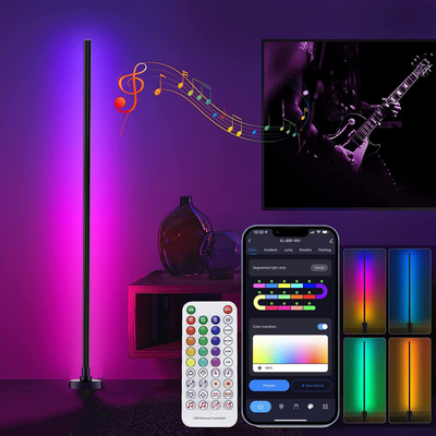 Telecomando LED RGB Lampada da terra ad angolo che cambia colore AC85V-265V