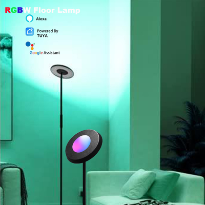 Lampada da terra ad angolo LED RGB da 24 W per interni Tuya Alexa WiFi Control Soggiorno