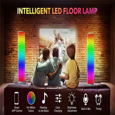 Lampada da terra angolare RGB in polipropilene da 20 W Controllo app per smartphone 16 milioni di colori