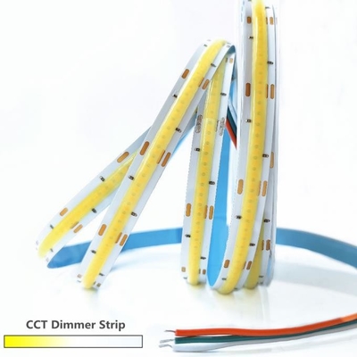 Striscia LED COB CCT 2500K in silicone dimmerabile multiuso