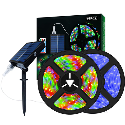 Strisce luminose solari CCT 2700K-6500K per giardino RGB resistenti alle intemperie