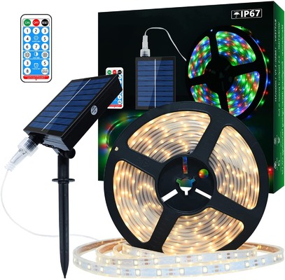 2835 luci a nastro solari dimmerabili LED, luci di striscia a energia solare multiscena LED