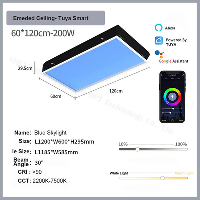 150W LED lucernario soffitto pannello di terapia della luce simulare luce naturale e cielo blu
